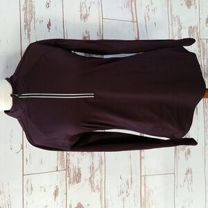 Hind Running Women's Deep Purple Long Sleeve Half-Zip Top/Medium